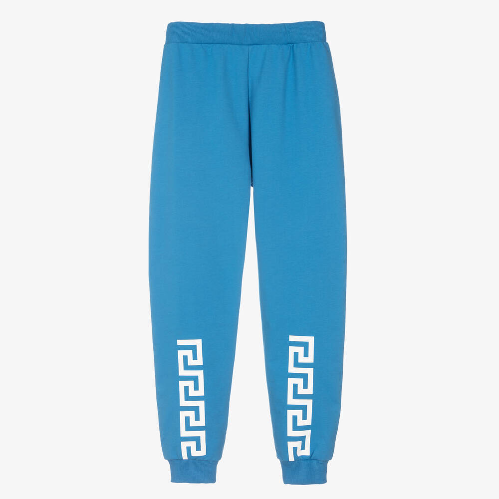 Versace - Teen Boys Blue Logo Joggers | Childrensalon