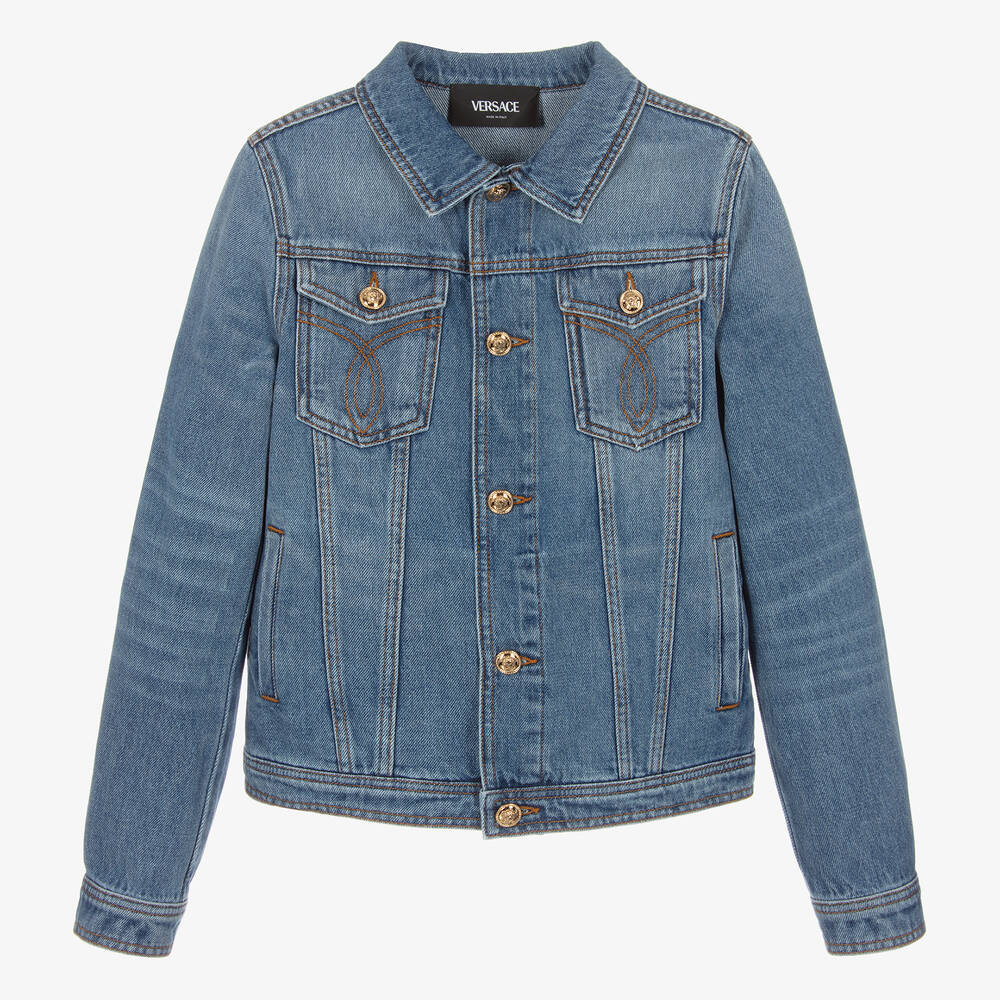 Versace blue jacket discount