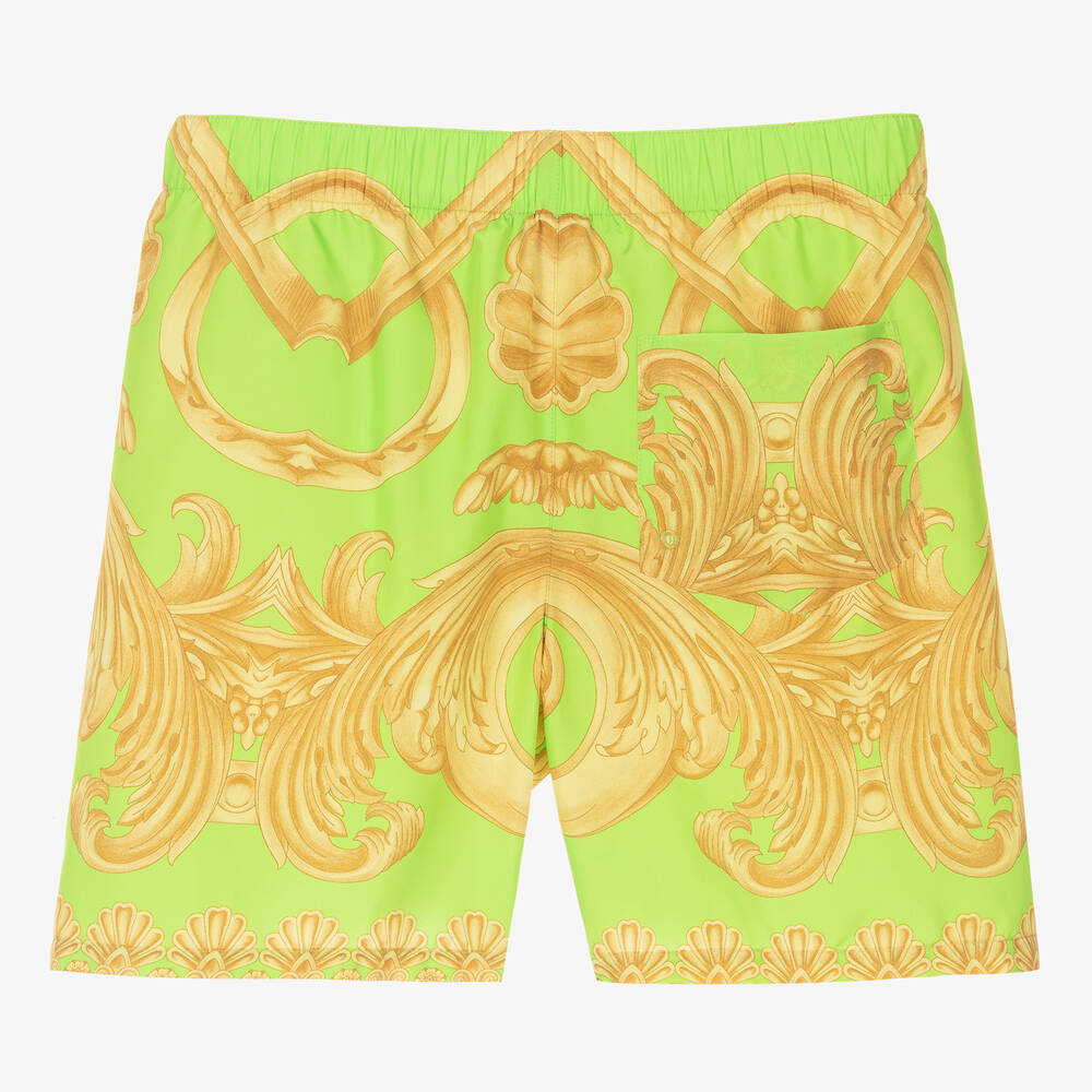Versace green swim shorts discount