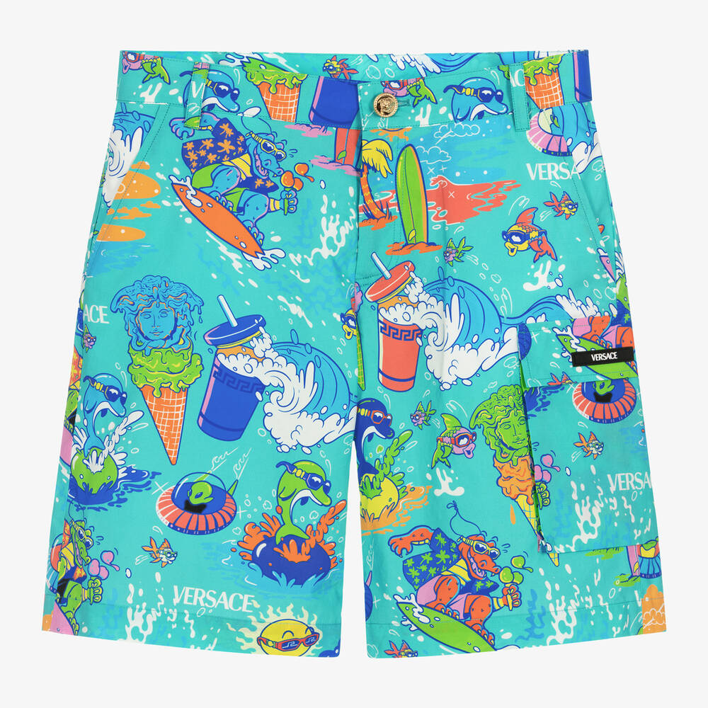 Versace - Grüne Teen Shorts für Jungen | Childrensalon