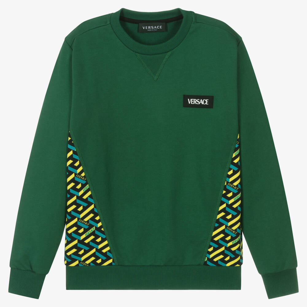 Versace-Teen Boys Green Sweatshirt | Childrensalon Outlet