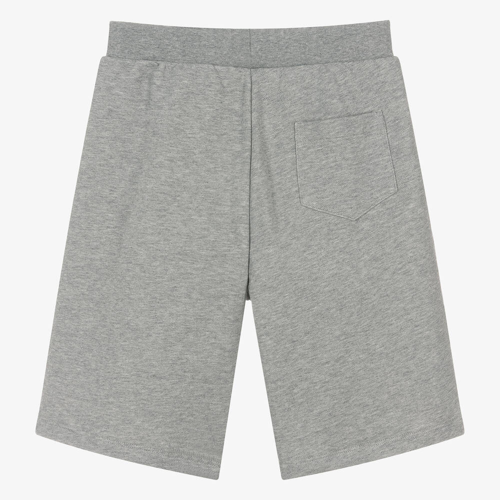 Versace-Teen Boys Grey Cotton Greca Shorts | Childrensalon Outlet
