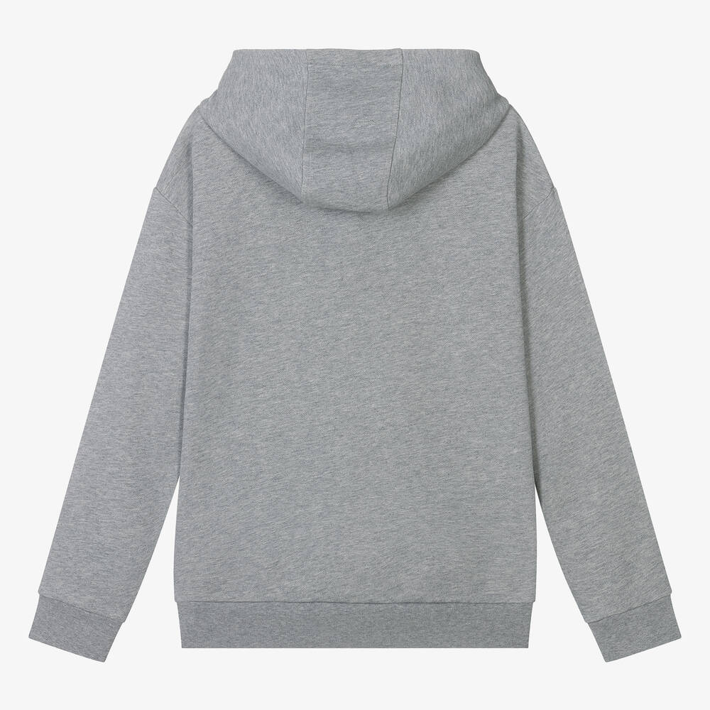 Versace-Teen Boys Grey Marl Cotton Hoodie | Childrensalon Outlet
