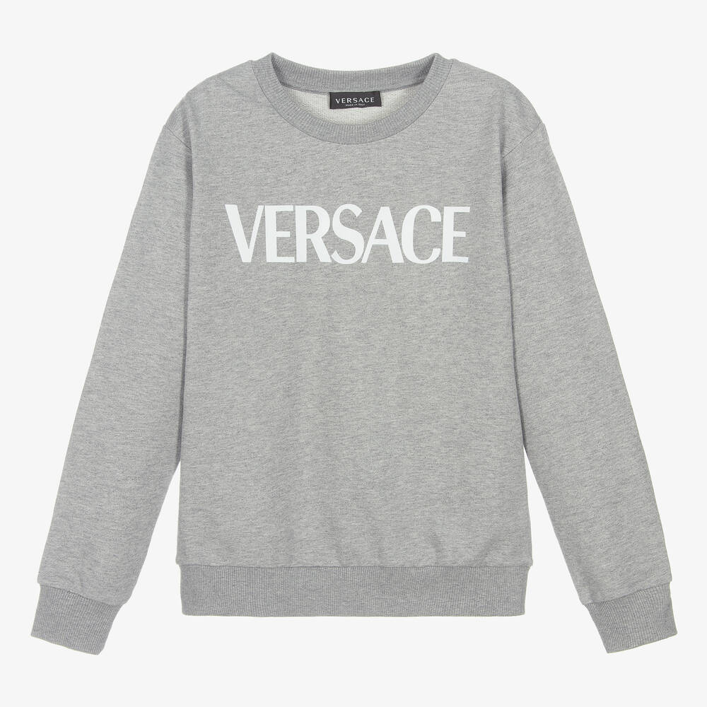 Versace-Серый свитшот для мальчиков-подростков | Childrensalon Outlet
