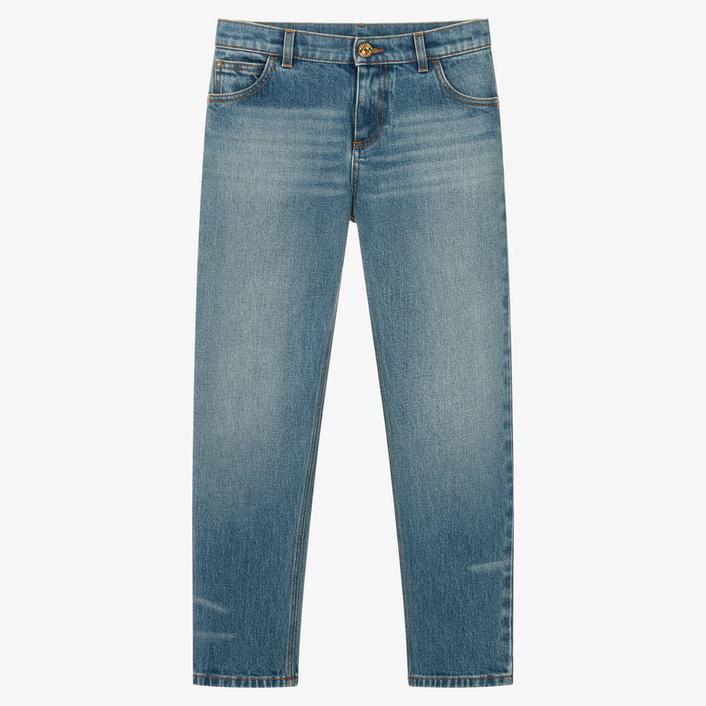 Versace - Teen Boys Mid-Blue Denim Jeans | Childrensalon