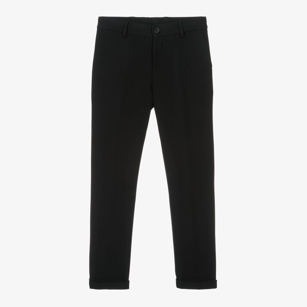 Versace - Teen Boys Smart Black Trousers | Childrensalon