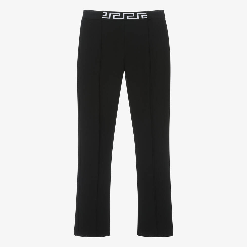 Versace-Черные брюки Greca для девочек-подростков | Childrensalon Outlet