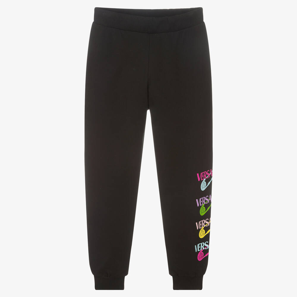 Versace - Teen Girls Black Logo Joggers | Childrensalon