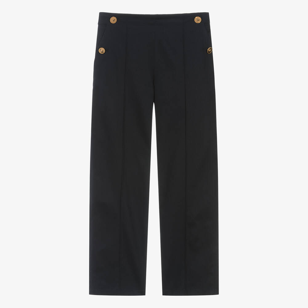 Versace-Teen Girls Blue Cotton Sailor Trousers | Childrensalon Outlet