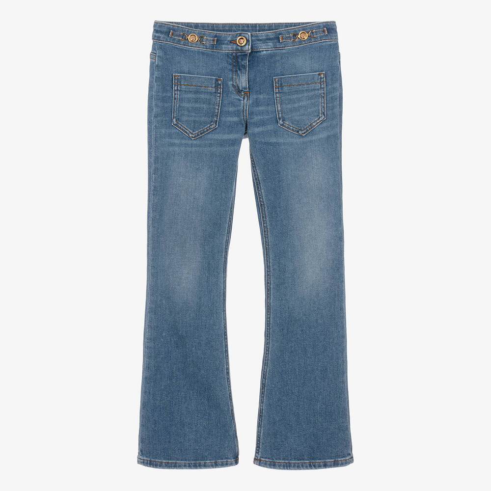 Versace Jean bleu evase en denim ado fille Childrensalon Outlet