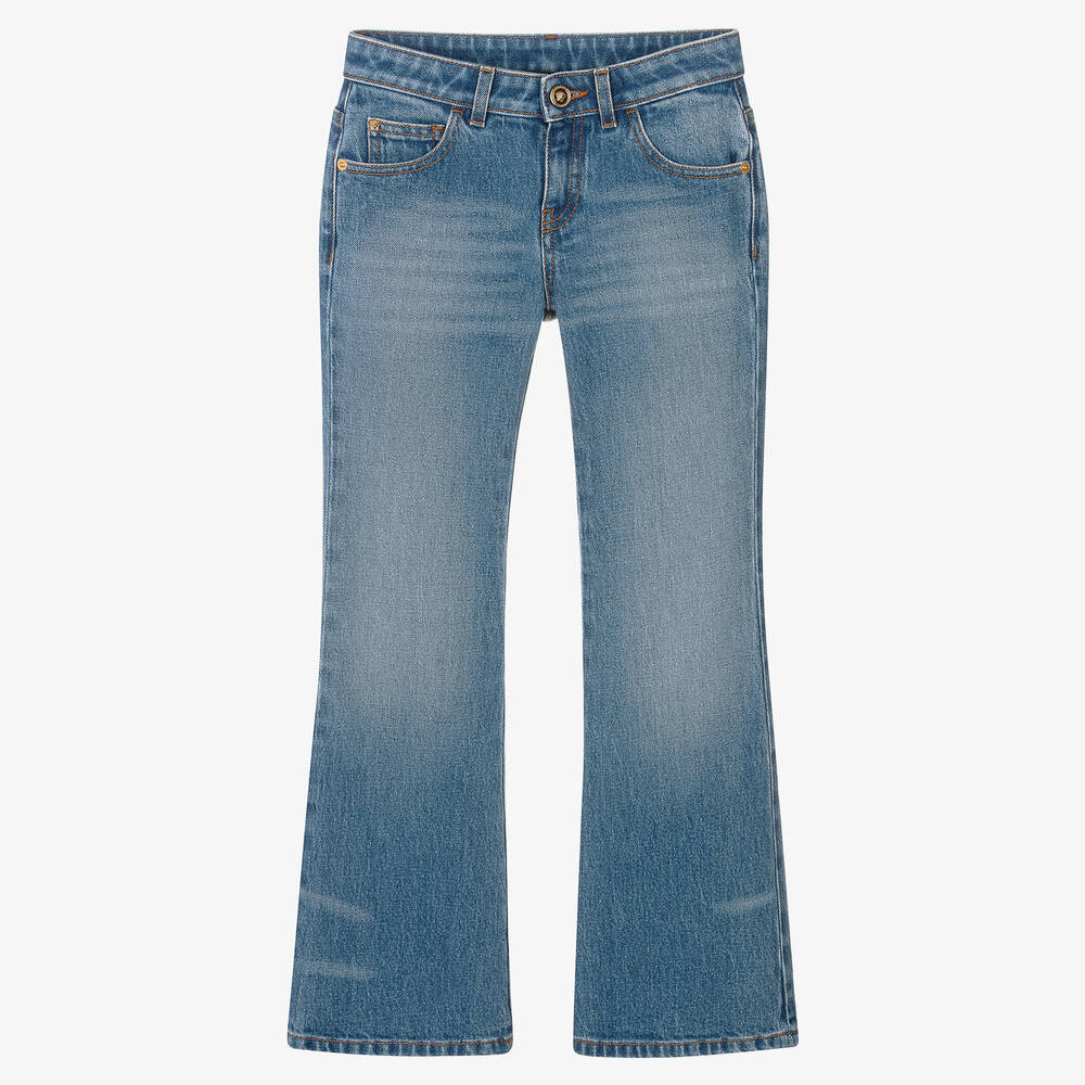 Versace - Teen Girls Blue Flared Jeans | Childrensalon