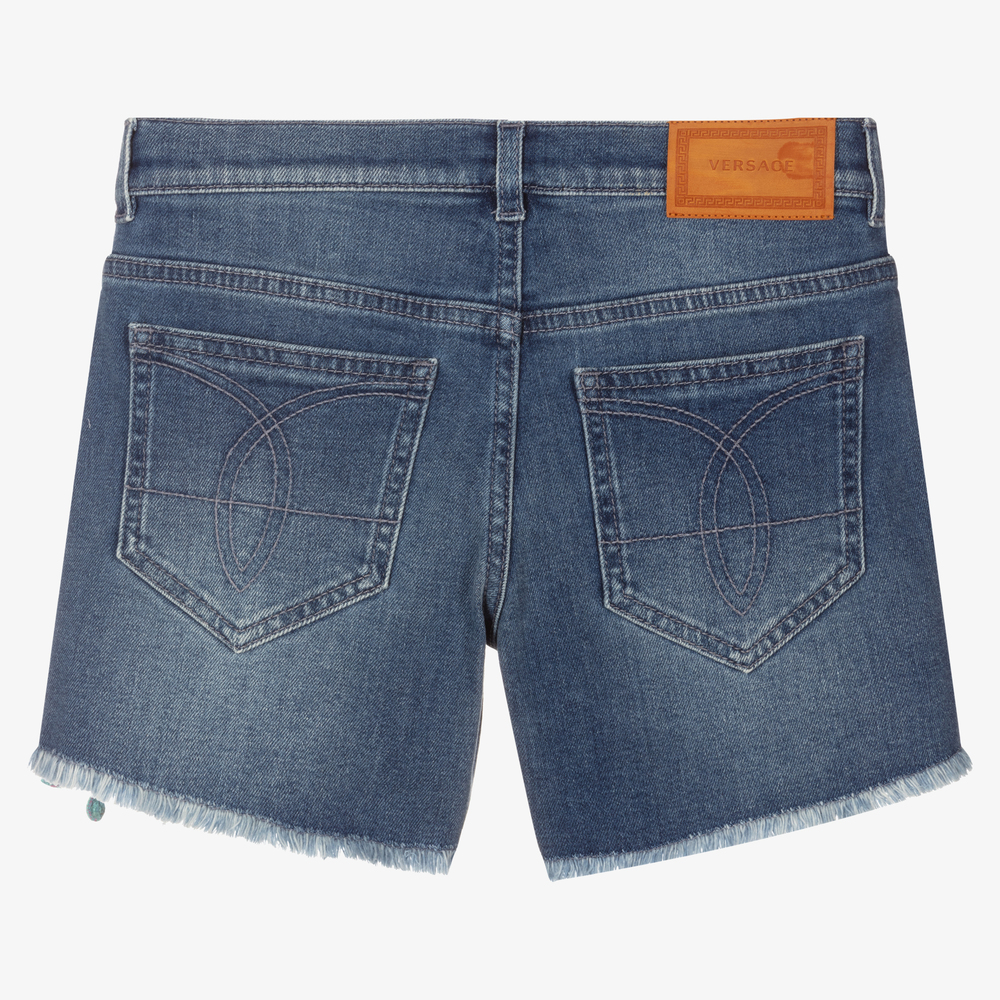 Versace-Teen Girls Floral Denim Shorts | Childrensalon Outlet