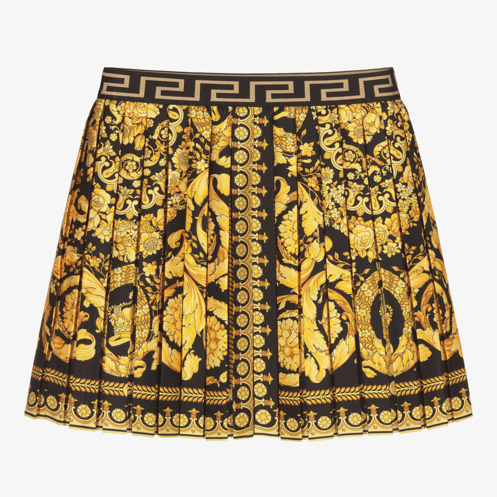 Versace-Teen Girls Gold Barocco Skirt | Childrensalon Outlet