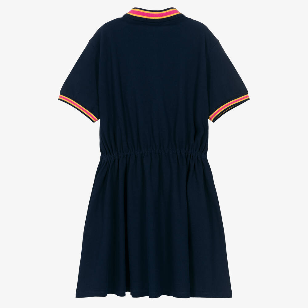 Versace-Синее платье из хлопка пике | Childrensalon Outlet