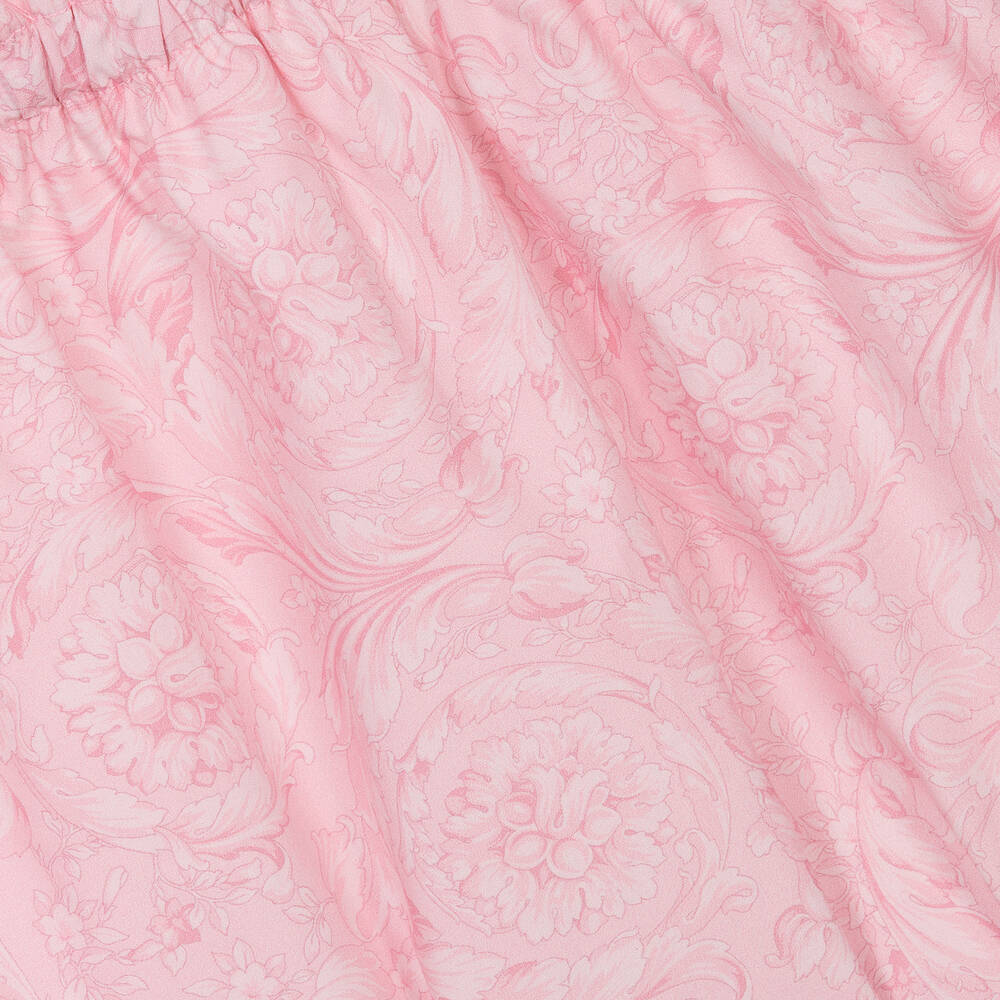 Versace-Teen Girls Pink Cotton Barocco Dress | Childrensalon Outlet