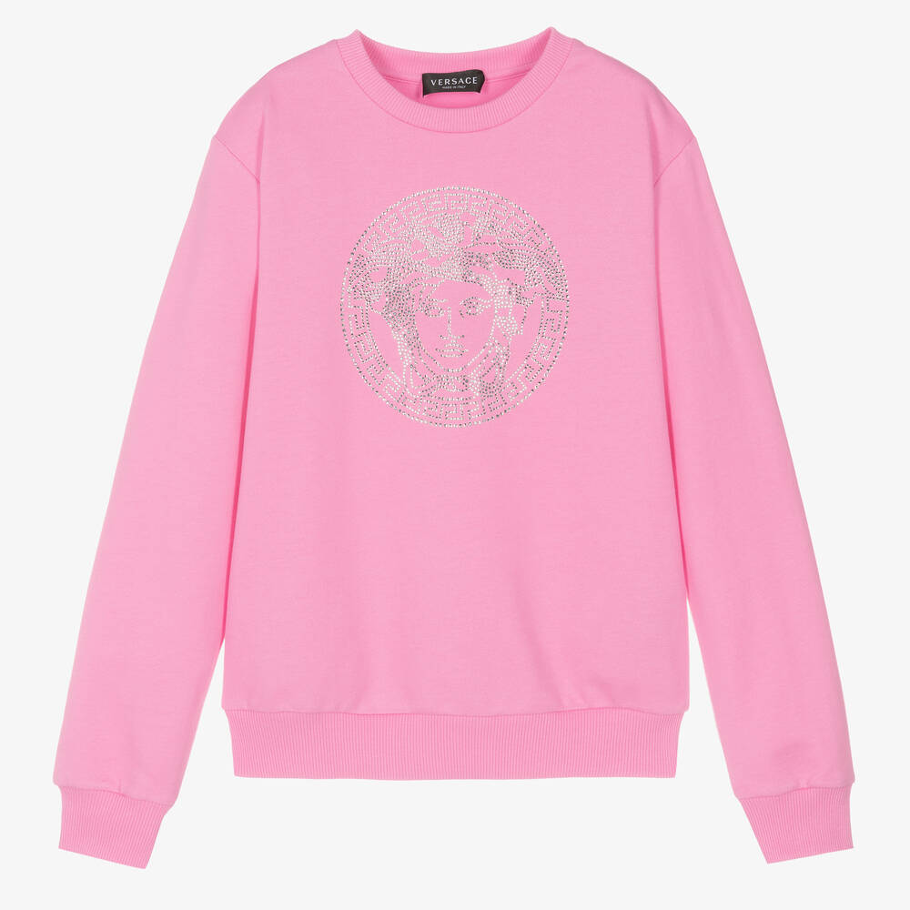 Versace - Rosa Medusa Teen Sweatshirt mit Strass | Childrensalon