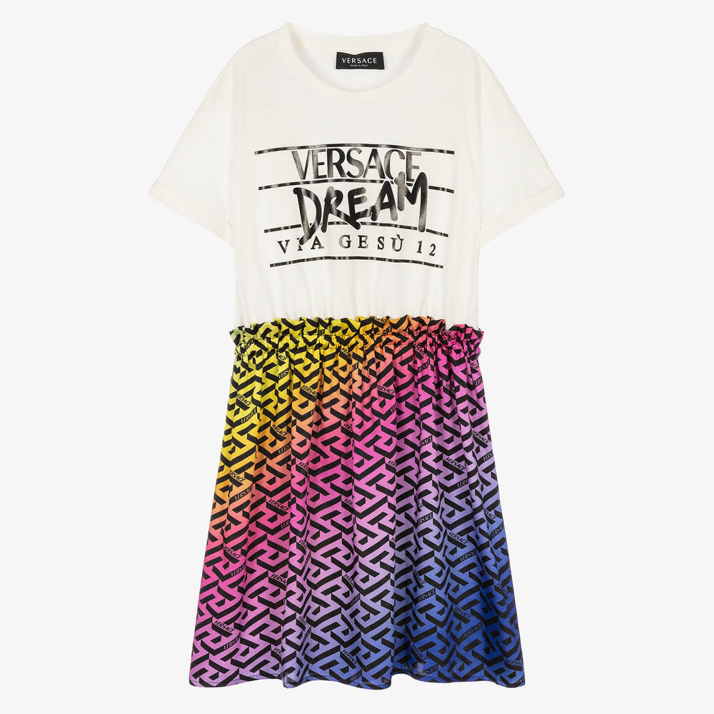 Versace - Teen Girls Pink Greca Dress  | Childrensalon