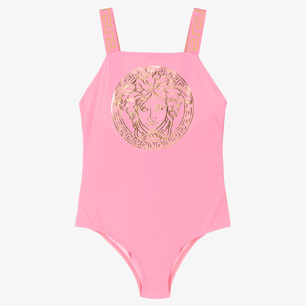 Versace - Teen Girls Pink Medusa Swimsuit | Childrensalon