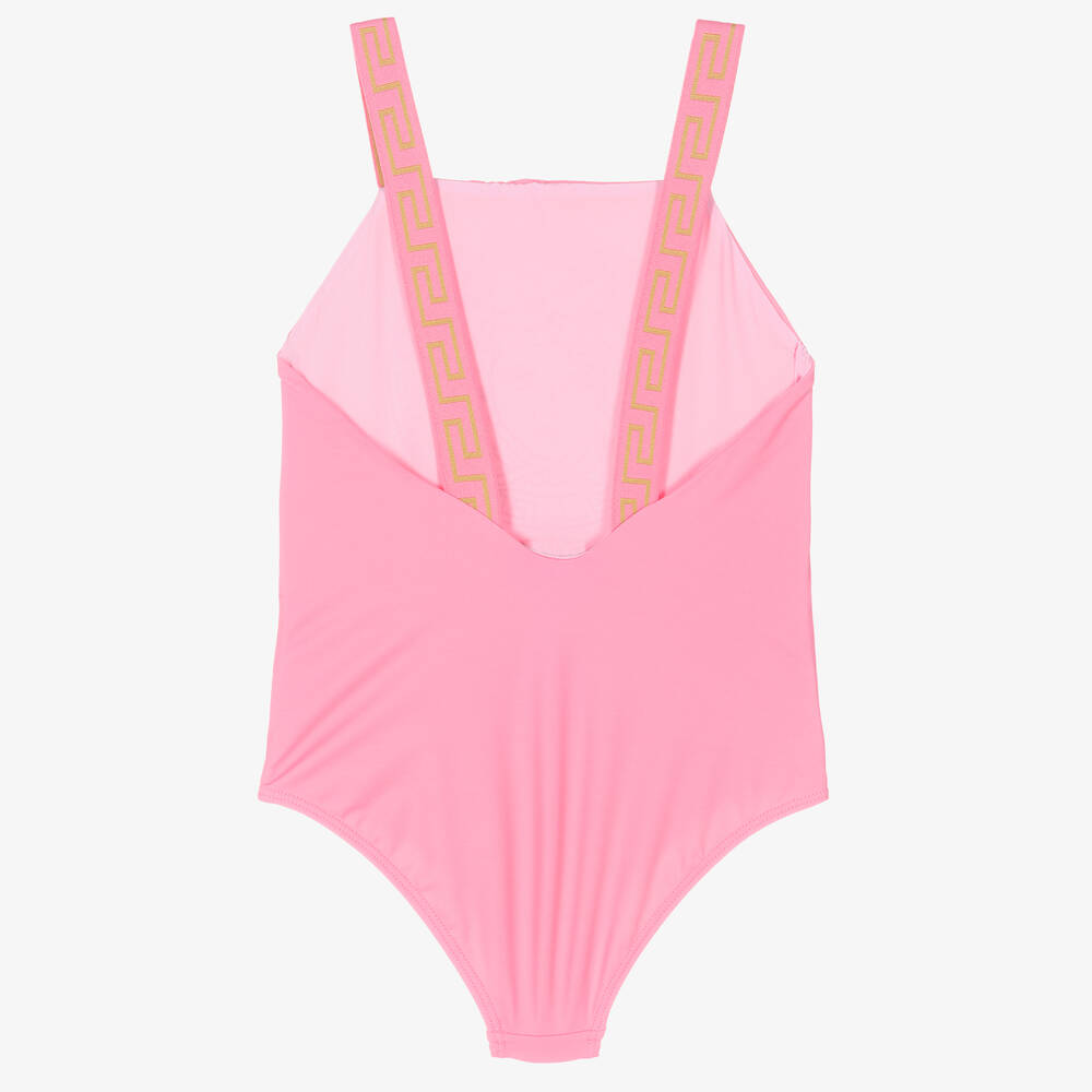 Versace-مايّو تينز بناتي ليكرا لون زهري | Childrensalon Outlet