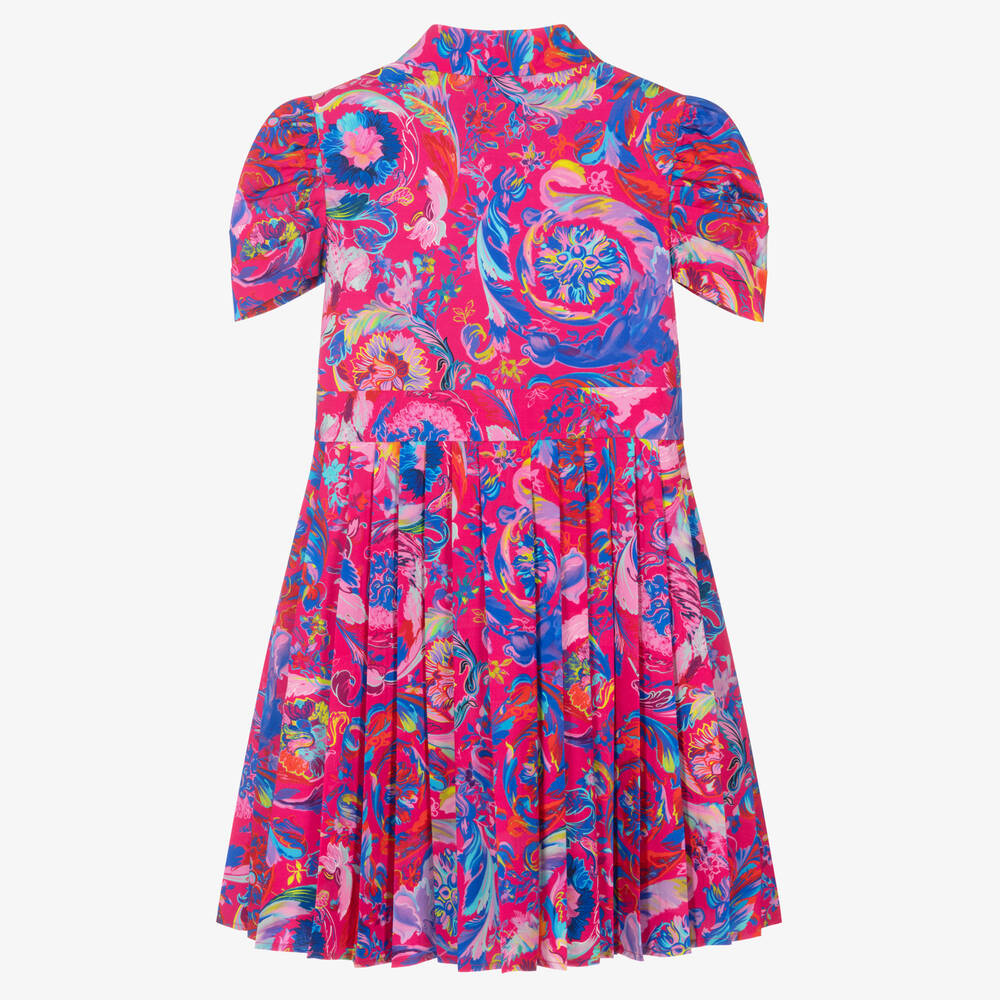 Versace-Розовое платье из поплина для девочек-подростков | Childrensalon Outlet