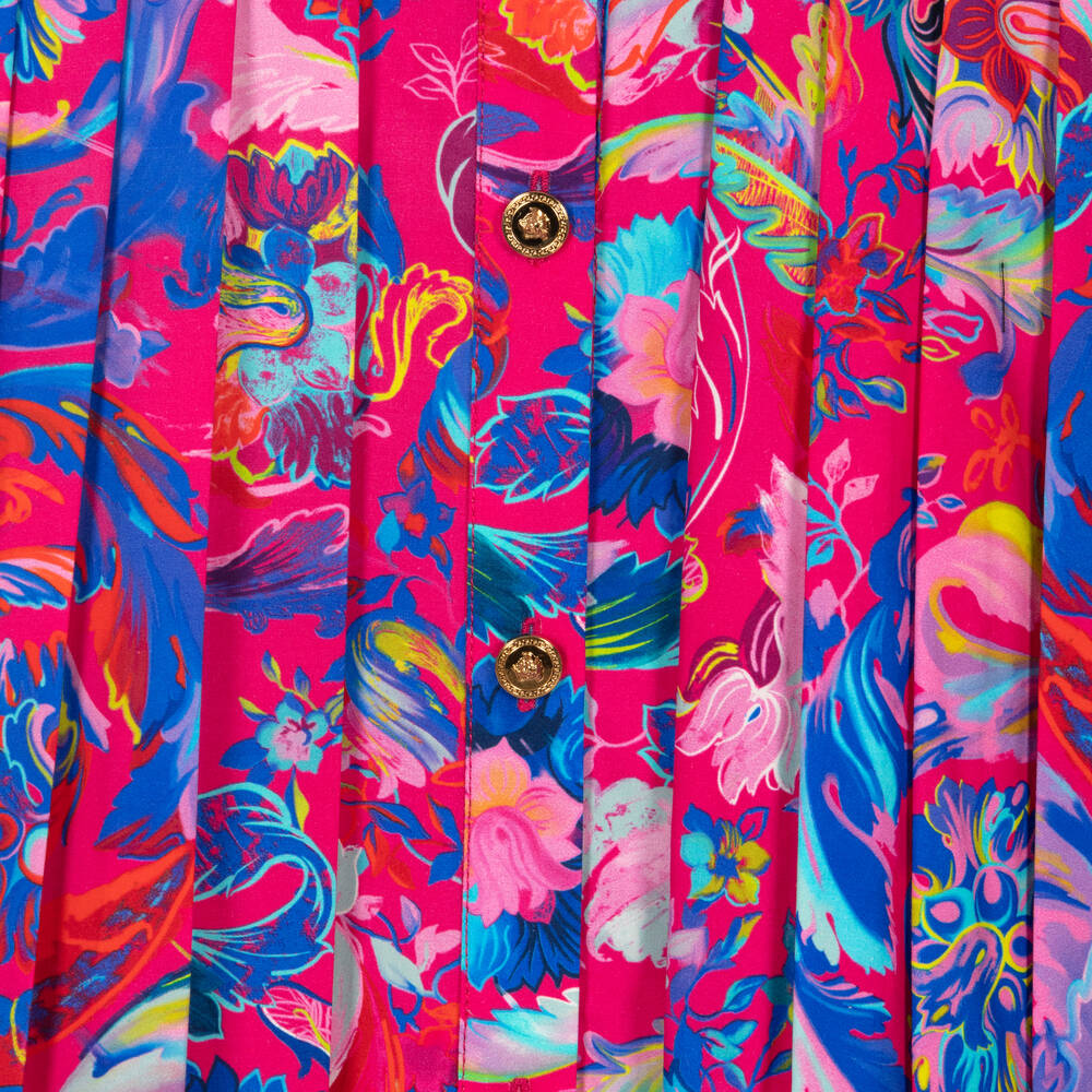 Versace-Розовое платье из поплина для девочек-подростков | Childrensalon Outlet