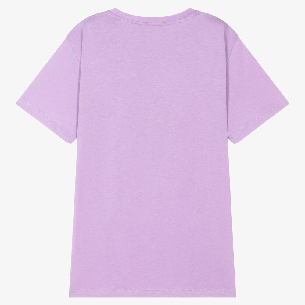 Versace-Teen Girls Purple Diamanté Medusa T-shirt | Childrensalon Outlet