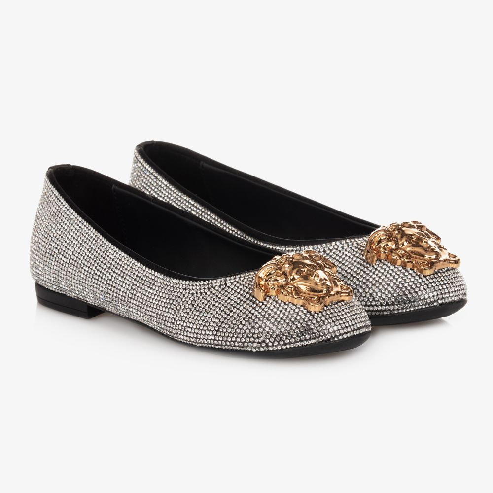 Versace - Teen Girls Silver Shoes | Childrensalon