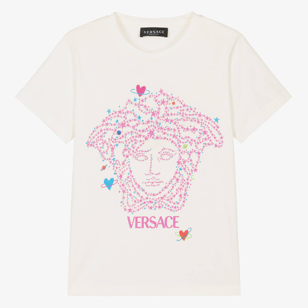 Versace - T-shirt blanc en coton Medusa ado | Childrensalon