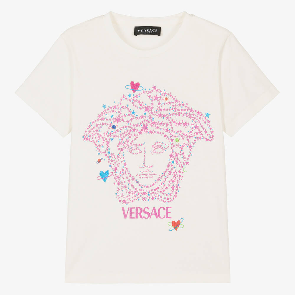 Versace - Weißes Teen Medusa Baumwoll-T-Shirt | Childrensalon