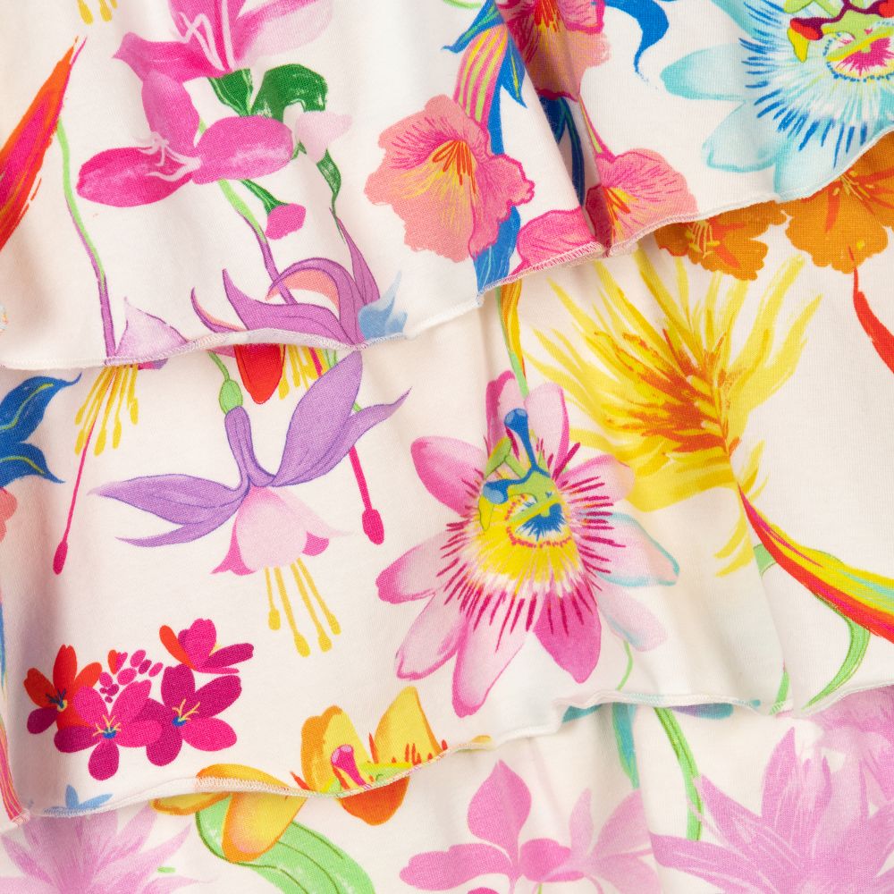 Versace-Белое платье с цветами для подростков | Childrensalon Outlet