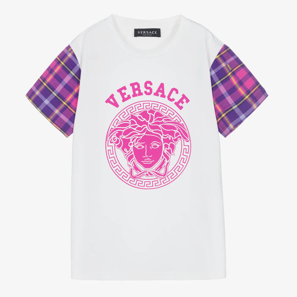 Versace - T-shirt blanc Medusa pour ado fille | Childrensalon
