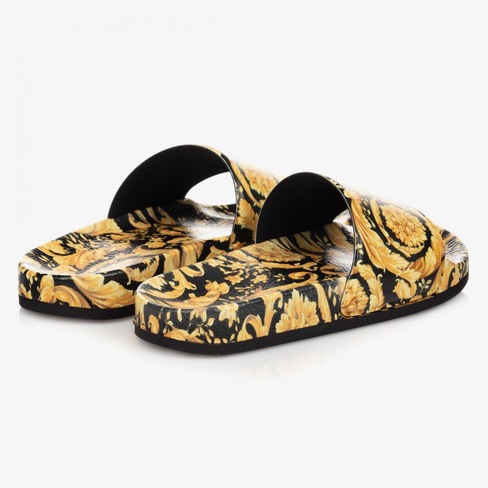 Versace - Teen Gold Barocco Sliders | Childrensalon Outlet