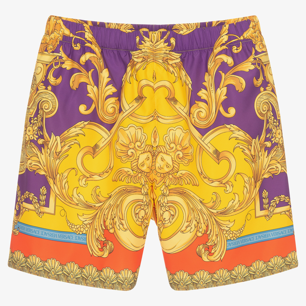 Versace - Teen Gold Barocco Swim Shorts | Childrensalon