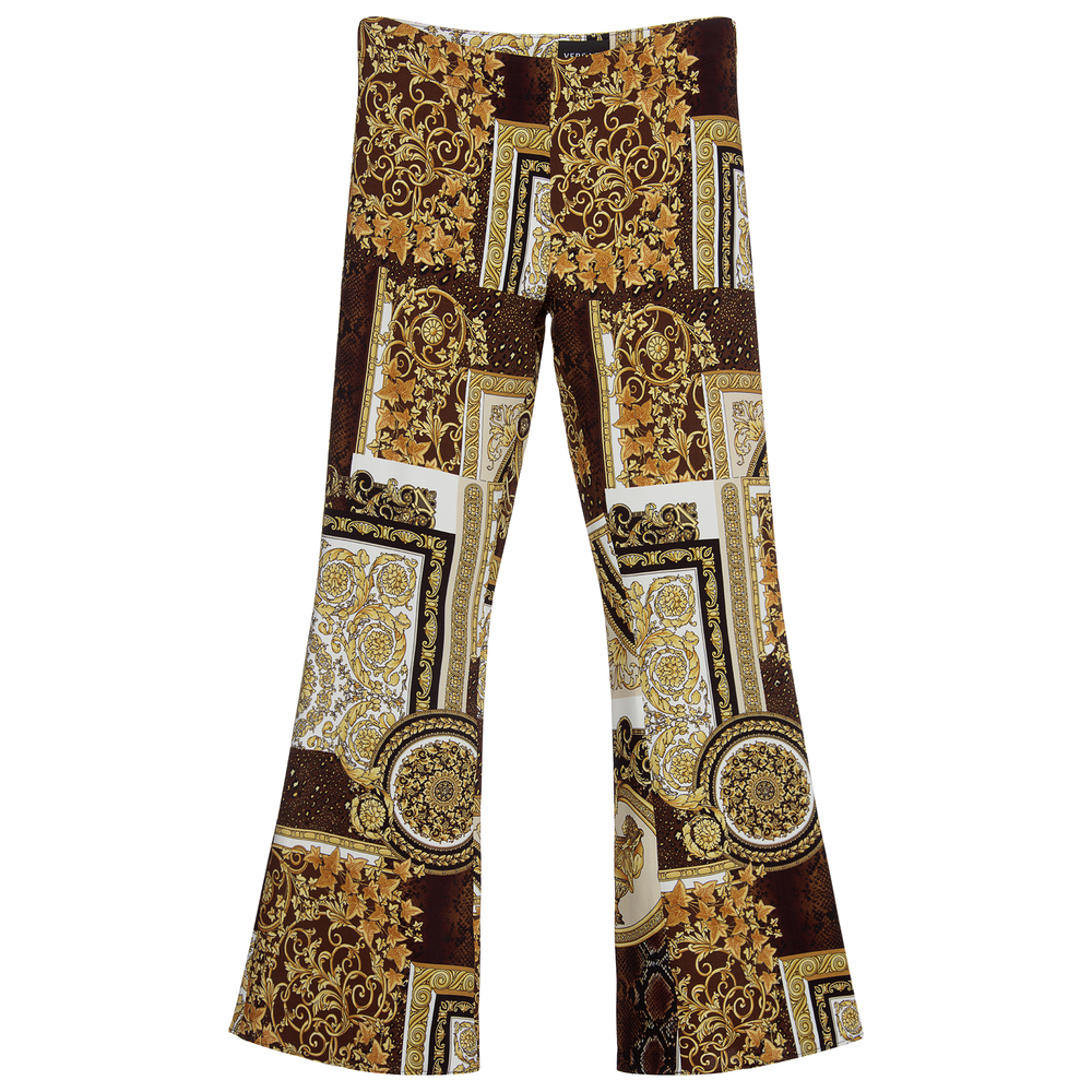 Versace - Teen Gold & Brown Trousers  | Childrensalon