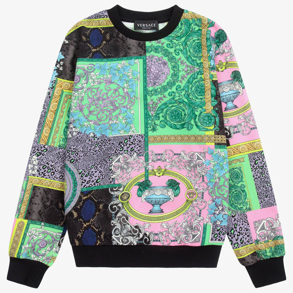 Versace - Teen Green Barocco Sweatshirt | Childrensalon
