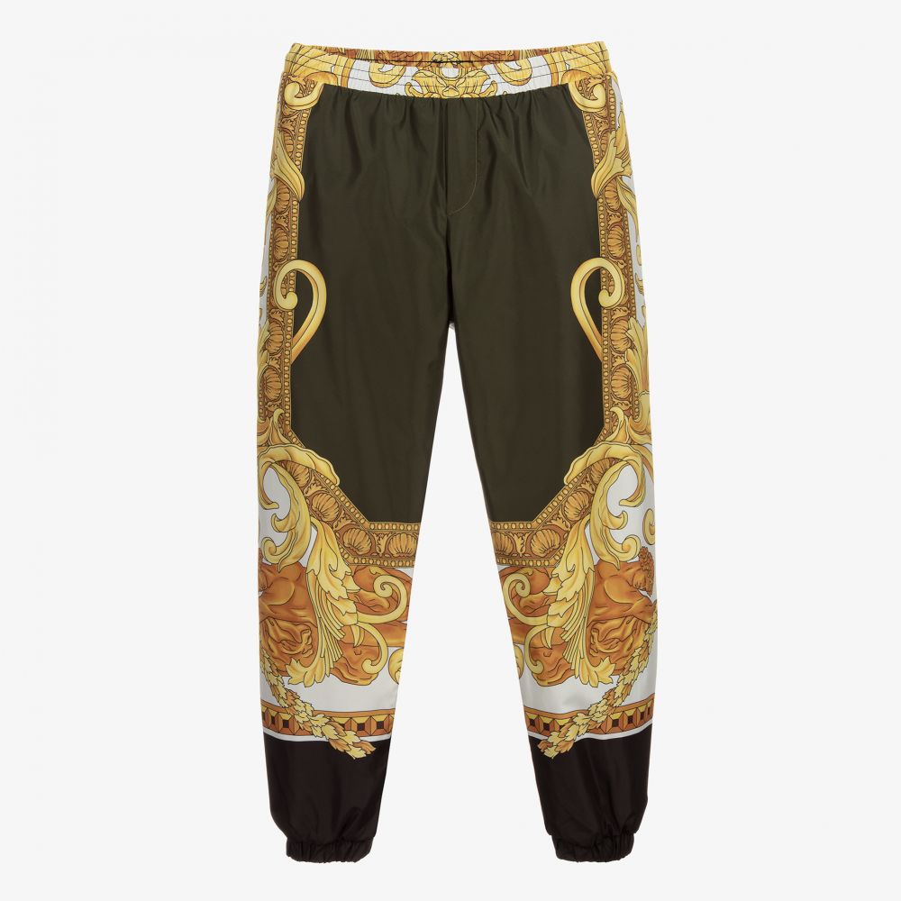 Versace - Teen Green & Gold Logo Joggers | Childrensalon