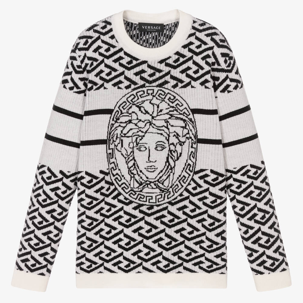Versace - Шерстяной свитер с принтом Medusa | Childrensalon