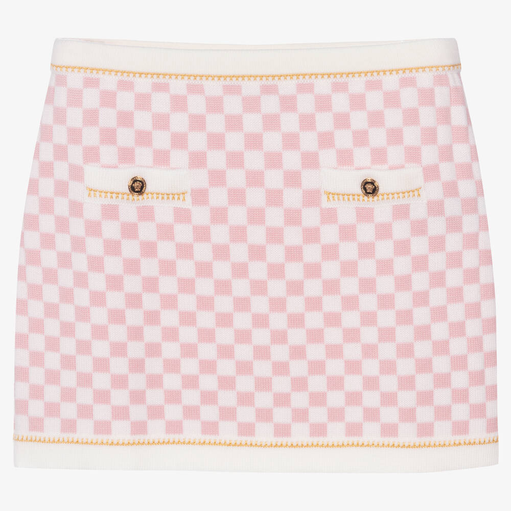 Versace - Teen Pink & Ivory Knit Skirt | Childrensalon