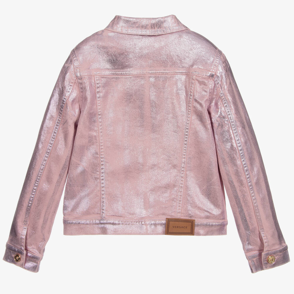 Versace-Teen Pink Metallic Jacket  | Childrensalon Outlet