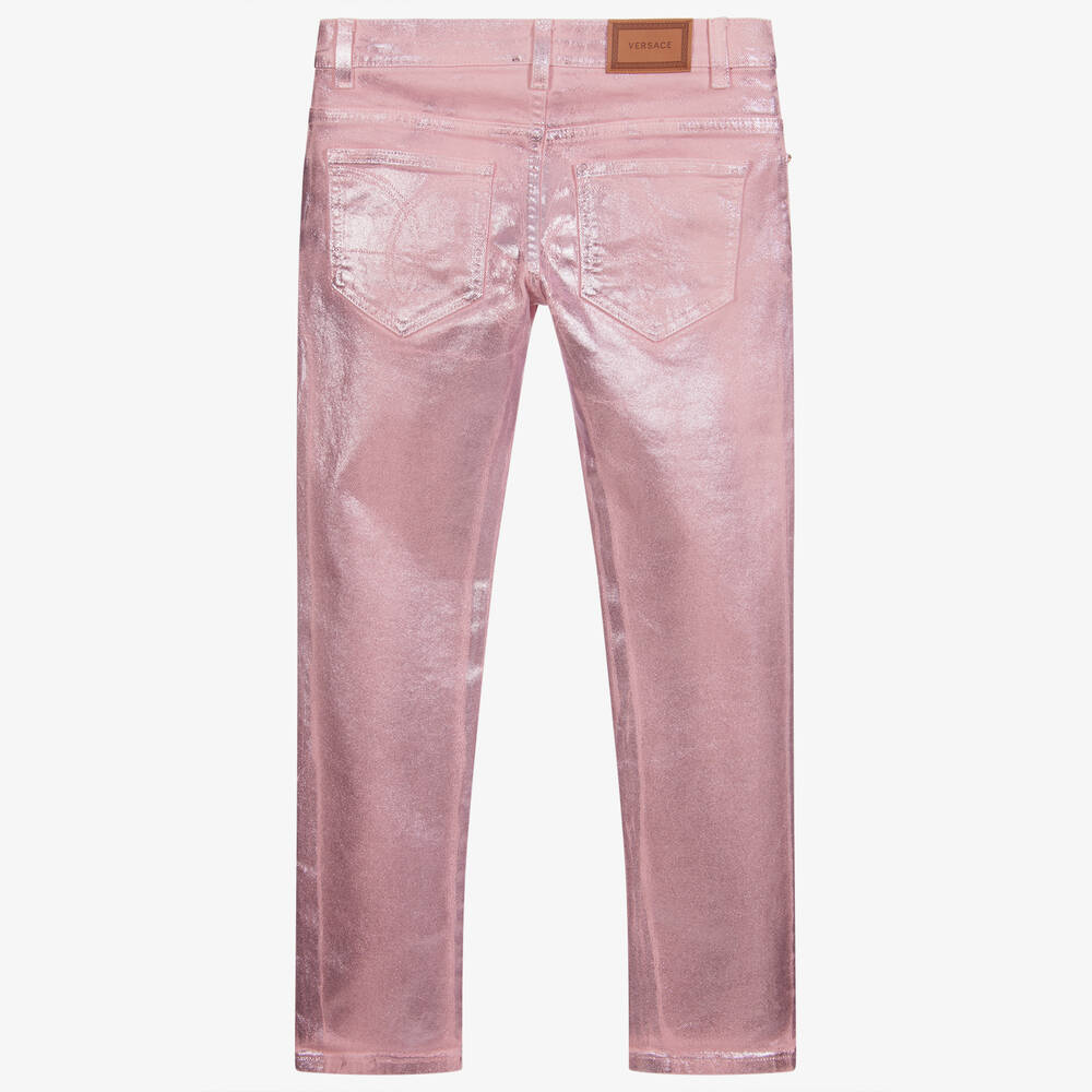 Baby pink jeans versace discount
