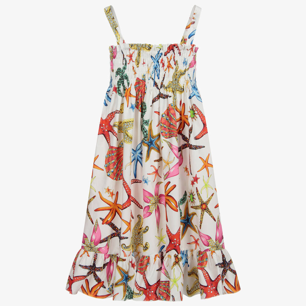 Versace-Платье с принтом Trésor de la Mer для подростков | Childrensalon Outlet