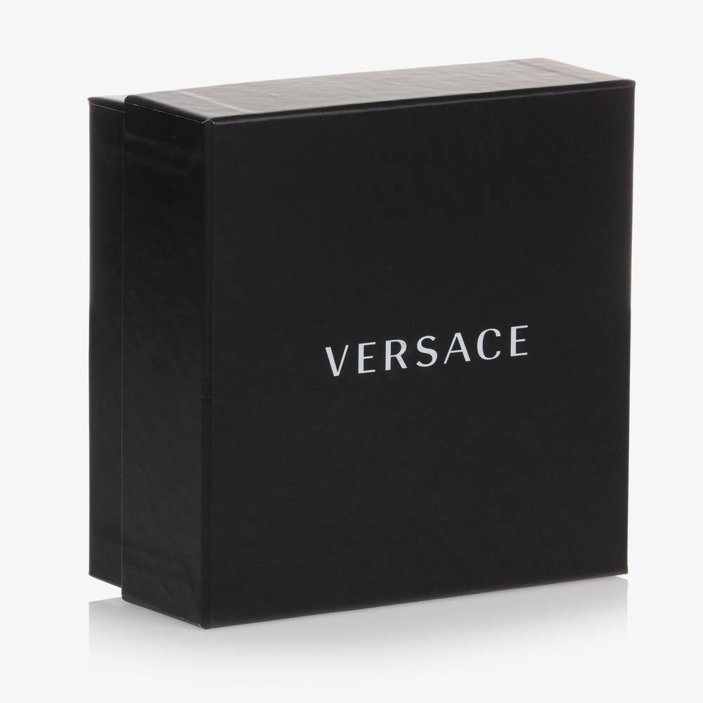 Versace-Teen White & Gold Leather Barocco Belt | Childrensalon Outlet