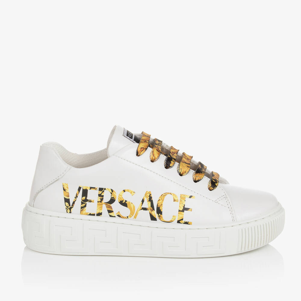 Versace leather trainers sales