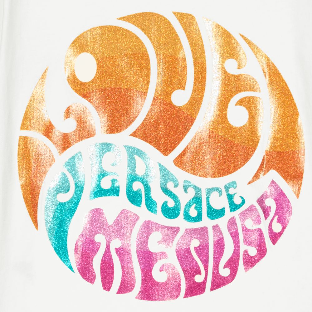 Versace-Teen White Medusa T-Shirt | Childrensalon Outlet