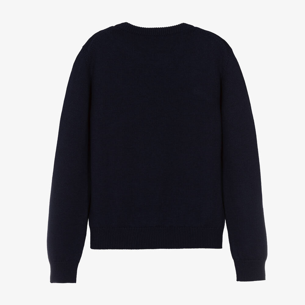 Medusa embroidered virgin wool sweater