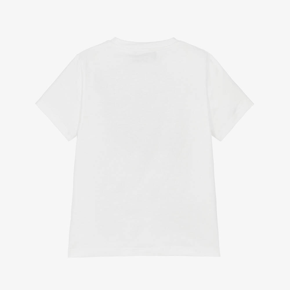 Versace-White Coral Theatre Postcard Logo T-Shirt | Childrensalon Outlet