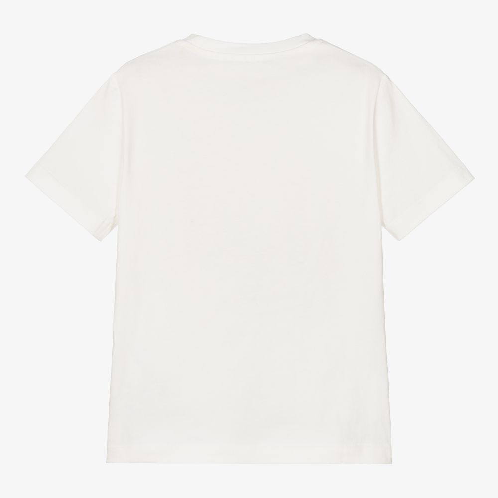 Versace-تيشيرت قطن جيرسي لون أبيض للبنات | Childrensalon Outlet