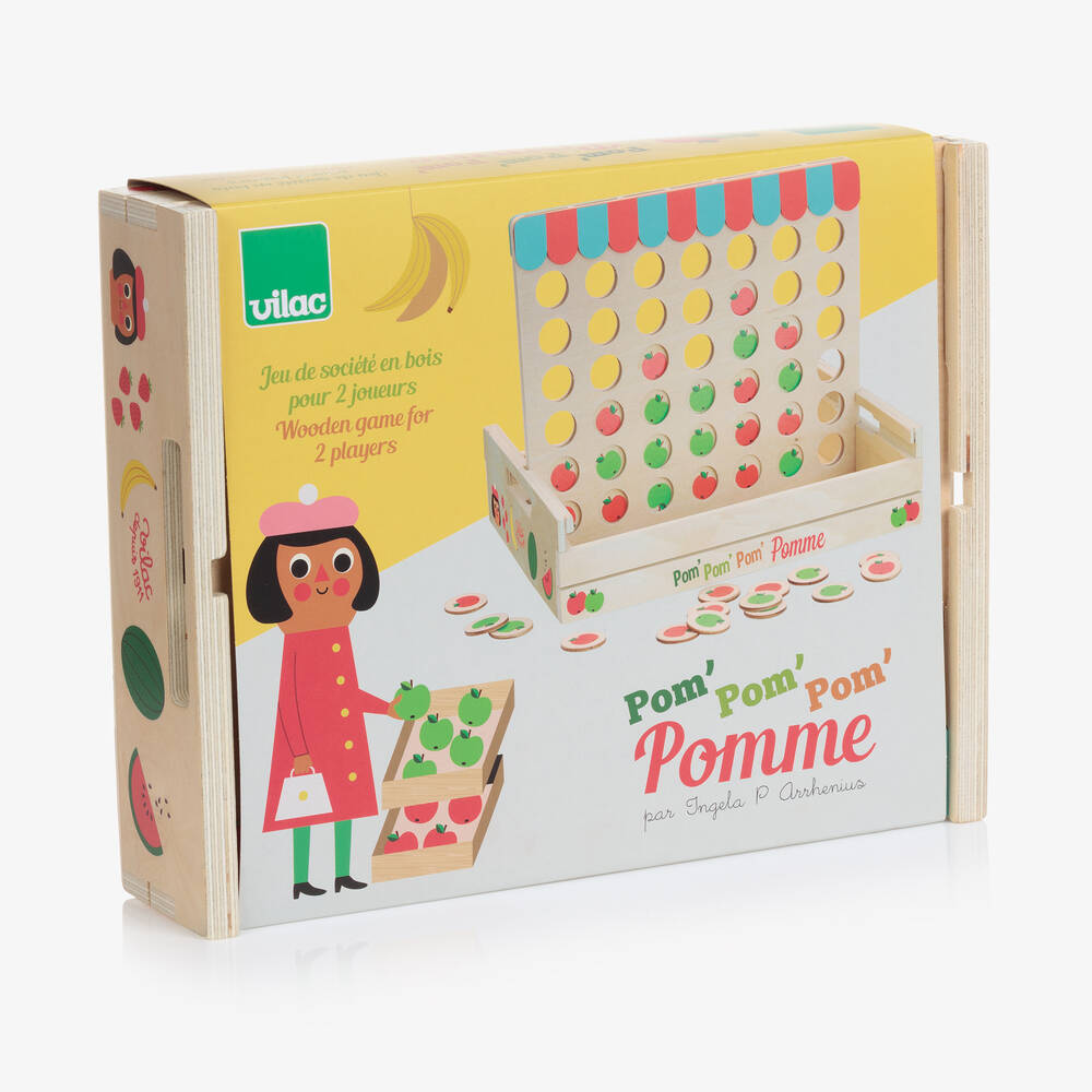 Vilac-Wooden 4-in-a-Row Game (28cm) | Childrensalon Outlet