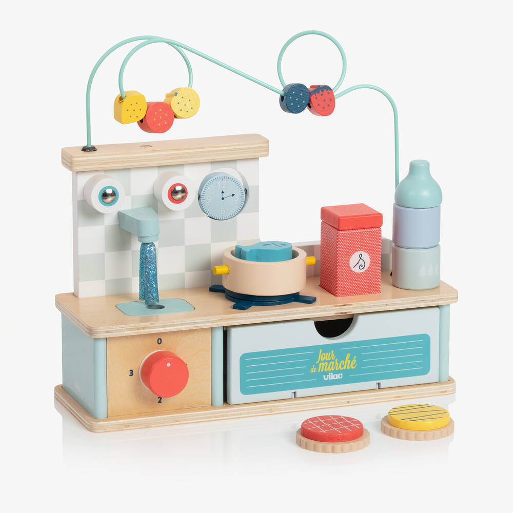Vilac-لعبة أنشطة مطبخ خشب للأطفال (28 سم) | Childrensalon Outlet