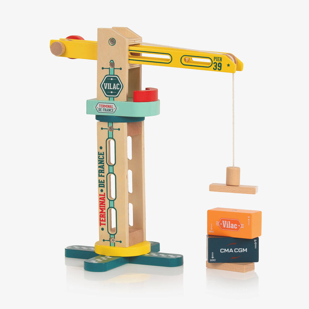 Vilac-Wooden Rotary Crane Toy (34cm) | Childrensalon Outlet